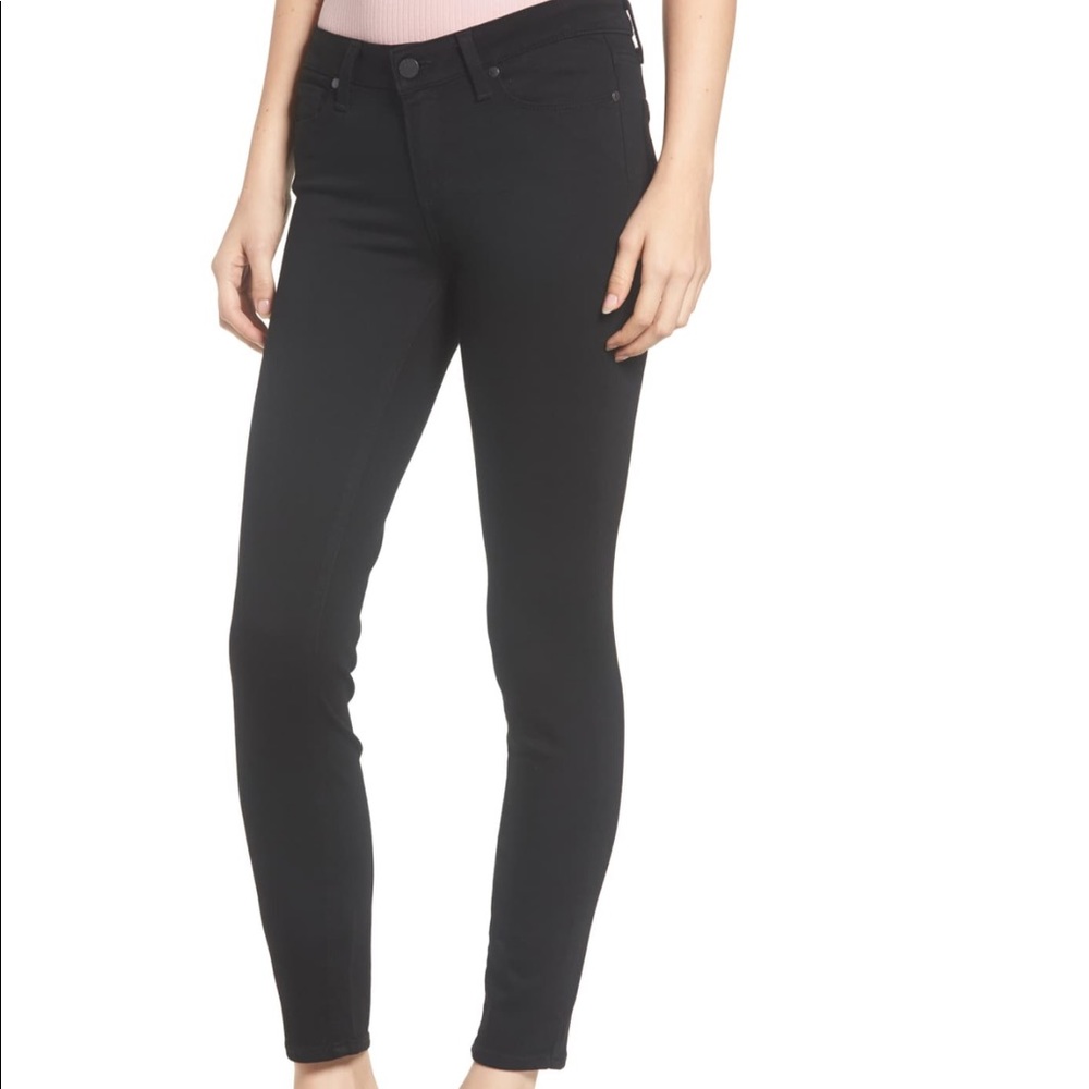 PAIGE Verdugo Ankle Black Skinny Jeans